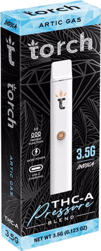 Torch 3.5g disposable THCA vape featuring Arctic Gas flavor, the best disposable vape for an exceptional experience.