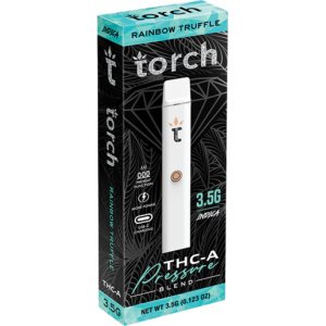 Torch 3.5g disposable THCA vape featuring Rainbow Truffle flavor, ideal for a smooth vaping experience.