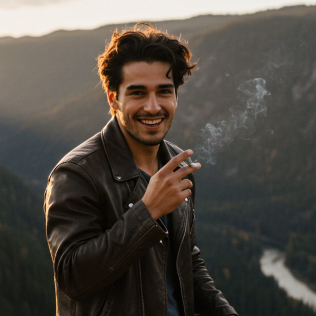 Guy Smoking Joint
